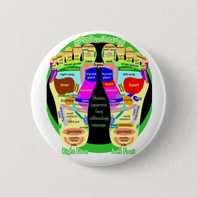 reflexology foot map button (Front)
