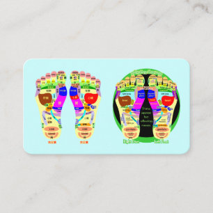 Reflexology Foot Map Poster Business Card