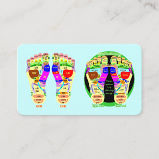Reflexology Foot Map Poster Business Card