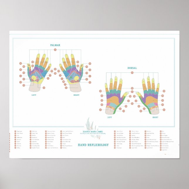 Reflexology Hand Chart (Front)