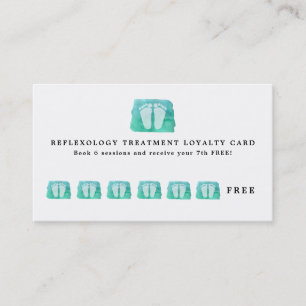 Reflexology loyalty card business card podiatry