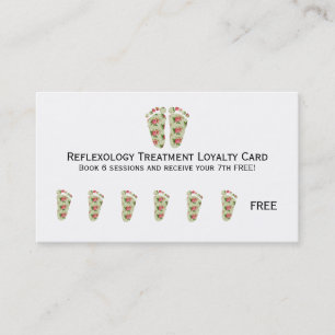 Reflexology loyalty card business card podiatry