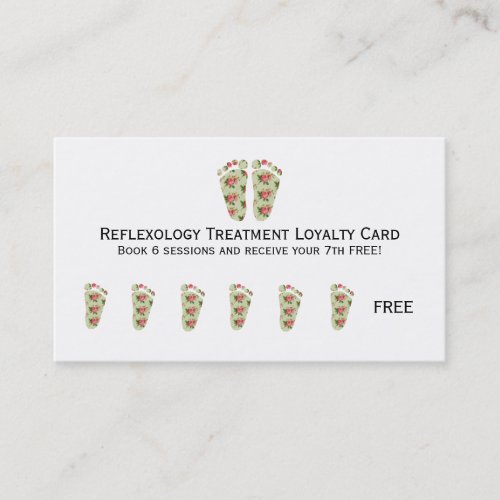 Reflexology loyalty card business card podiatry