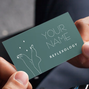 Reflexology Pedicure Massage Therapy Pretty Feet Business Card