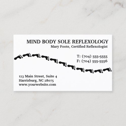 Reflexology Reflexologist Business Cards