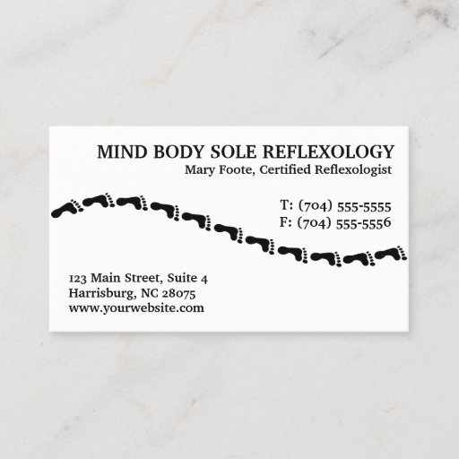 Customizable Reflexology Reflexologist Business Cards
