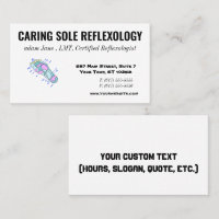 Reflexology Reflexologist Business Cards 2022