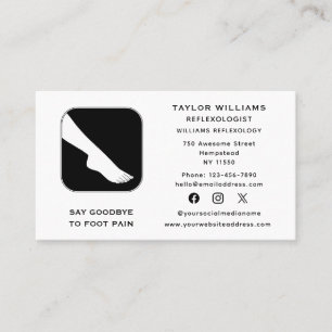 Reflexology Reflexologist Foot Doctor Social Media Business Card