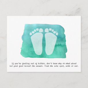 Reflexology therapist business card postcard