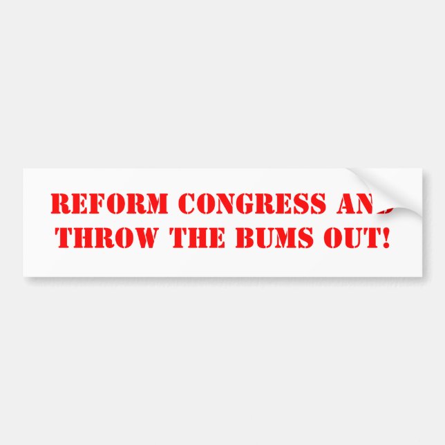 REFORM CONGRESS BUMPER STICKER (Front)