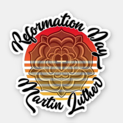 Reformation Day Luther Rose Sticker