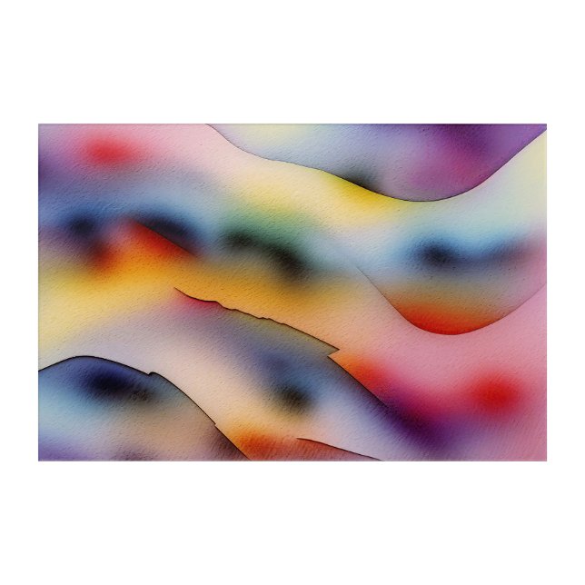"Refracted Waves" Contemporary Abstract Art (Front)
