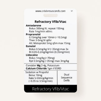 Refractory Vfib/Vtac and Hs&Ts Badge