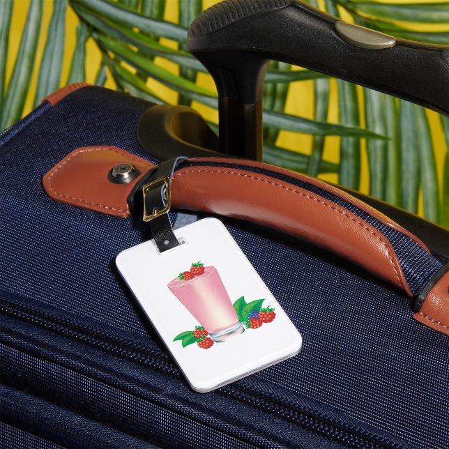 Refreshing Berry Smoothie Pink Drink  Luggage Tag (Creator Uploaded)