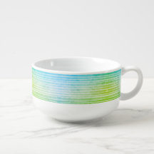 Refreshing blue green Soup Mug