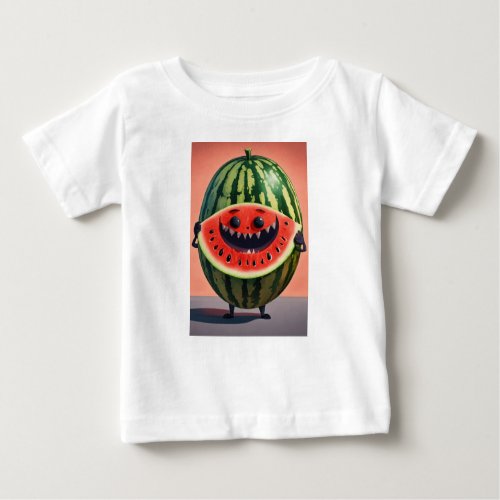 Refreshing Cuteness Printed Baby Watermelon Baby T_Shirt