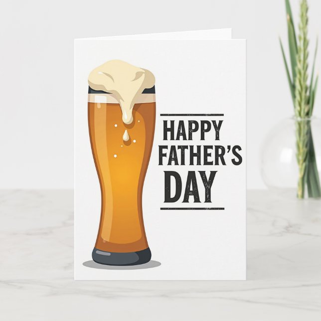 Refreshing Dads Day Toast Card (Front)
