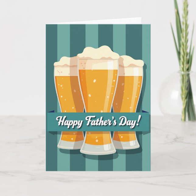 Refreshing Fathers Day Toast Card (Front)