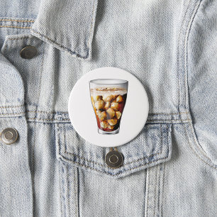 Refreshing Ice-Cold Soda Drink with Bubbles Button