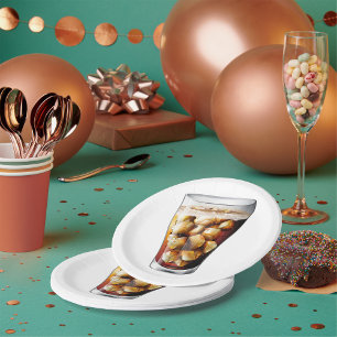 Refreshing Ice-Cold Soda Drink with Bubbles  Paper Plates