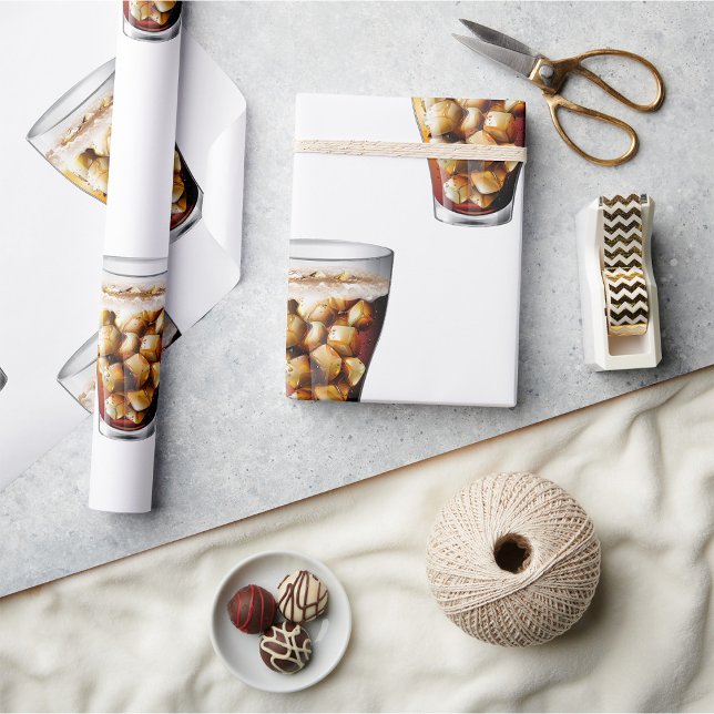 Refreshing Ice-Cold Soda Drink with Bubbles  Wrapping Paper (Creator Uploaded)