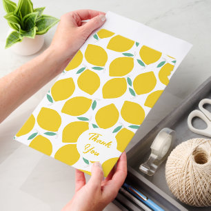 Refreshing Lemon Pattern Personalized Envelope Mailers