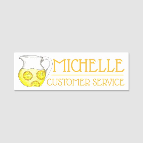 Refreshing Lemonade Stand Lemon Ade Citrus Drink Name Tag