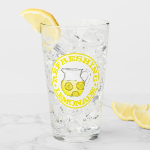 Refreshing Lemonade Yellow Lemon Ade Pitcher Glass