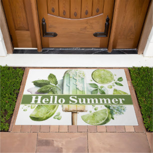 Refreshing Limes & Popscle, WELOME SUMMER Doormat