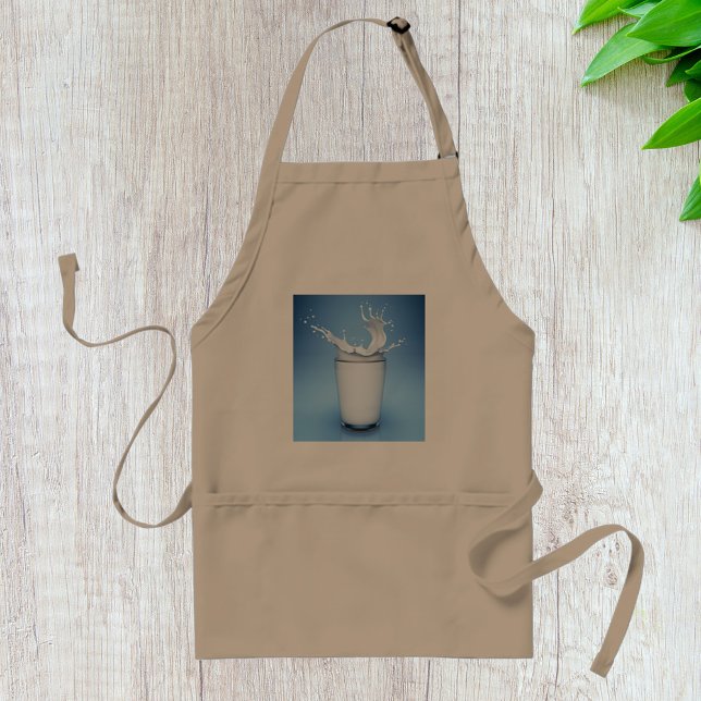 Refreshing Milk Splash in Glass Adult Apron (Creator Uploaded)