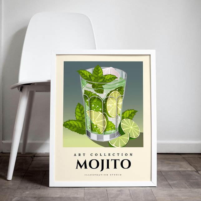 Refreshing Mojito Cocktail - Summer Drink Framed Art (Creator Uploaded)