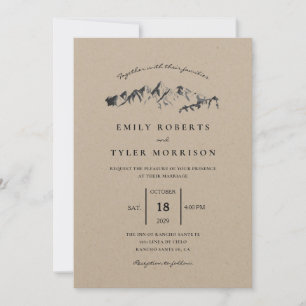 Refreshing Mountain Wedding Invitation