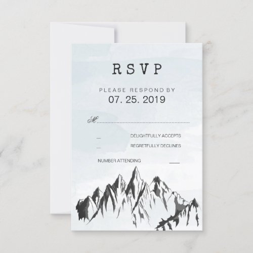 Refreshing Mountain Woodland Forest Wedding RSVP