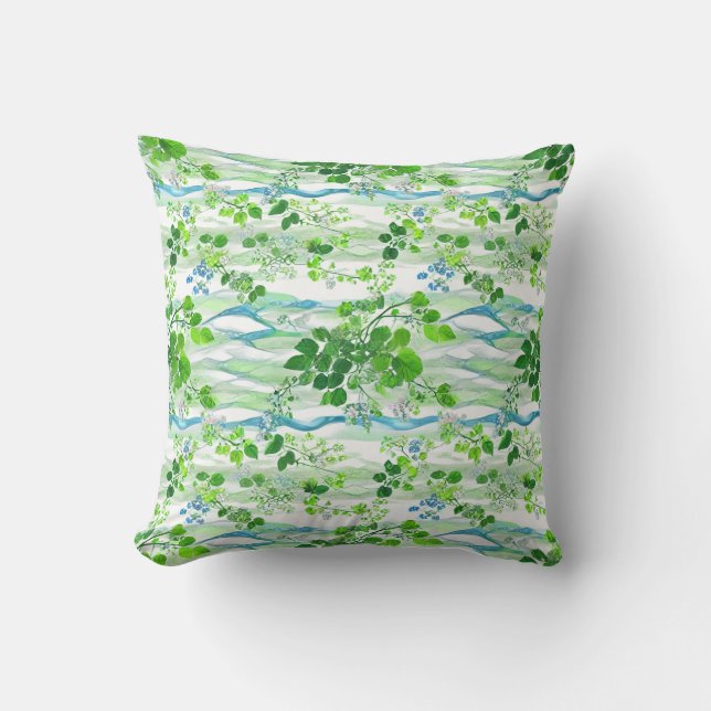 Refreshing Nature Throw Pillow (Front)