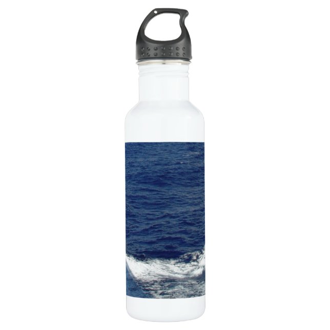 Refreshing Ocean Waves Water Bottle (Front)