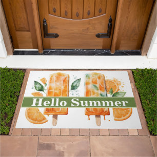 Refreshing Orange Popscles, HELLO SUMMER Doormat