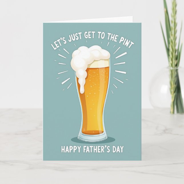Refreshing Pint Fathers Day Card (Front)