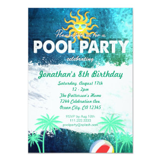 pool party invitations