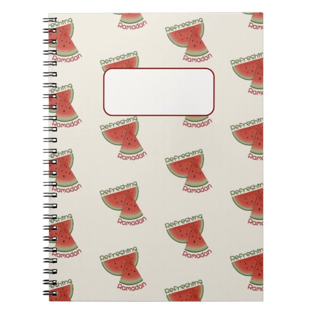 Refreshing Ramadan Watermelon Notebook (Front)