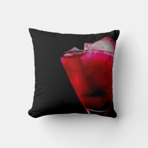 Refreshing Red and Pink Cocktail Throw Pillow