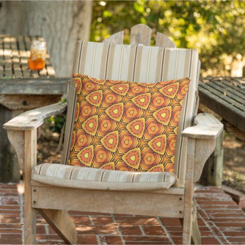 Refreshing Summer Orange Vibe Outdoor Pillow