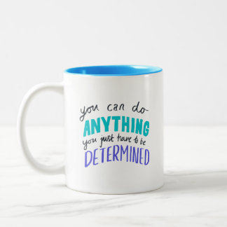 Refreshing Teal Purple You Can Do Anything Warm Two-Tone Coffee Mug