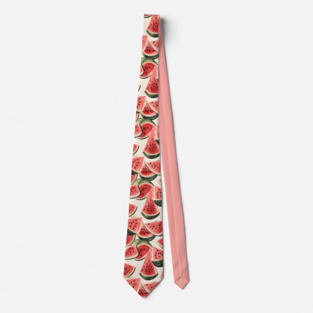 Refreshing Watermelon Pattern  Neck Tie (Front)