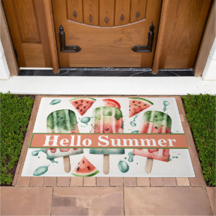 Refreshing Watermelon & Popscle, WELCOME SUMMER Doormat