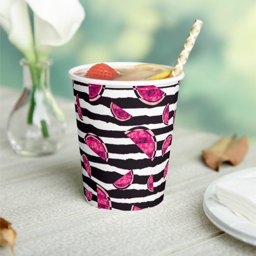 Refreshing Watermelons Paper Cups