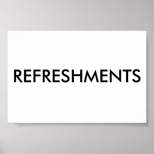 REFRESHMENTS POSTER