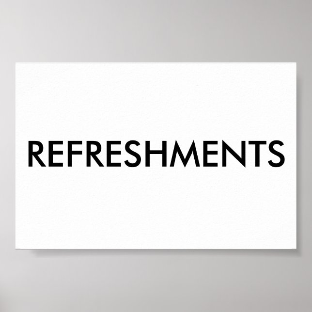 REFRESHMENTS POSTER (Front)