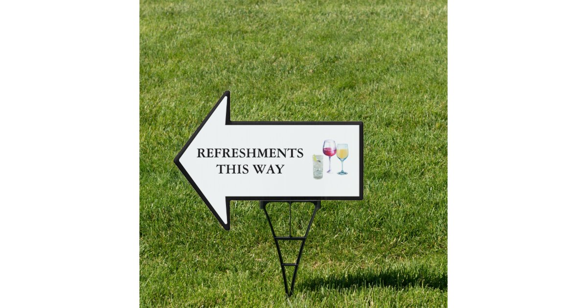 refreshments sign