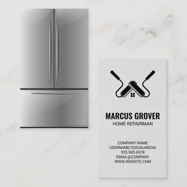 Refrigerator | Appliance Repair Services Business  Business Card (Front/Back)