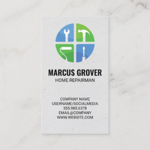 Refrigerator Appliance Repair Services Logo Business Card